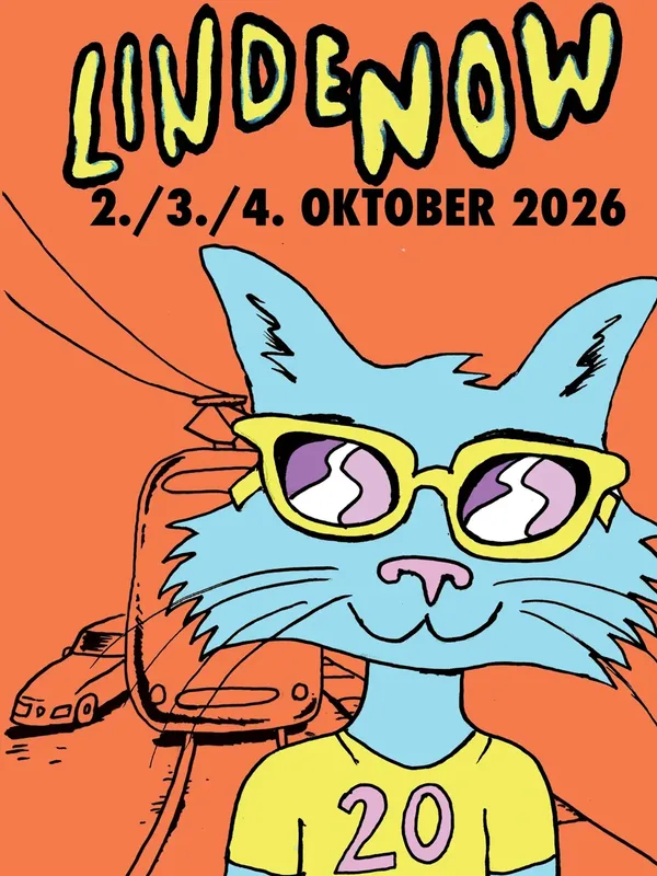 LindeNOW 2026 – Kunstraumfestival Veranstaltungsplakat LindeNOW 2026 – Kunstraumfestival vom 2. bis 4. Oktober im Leipziger Westen