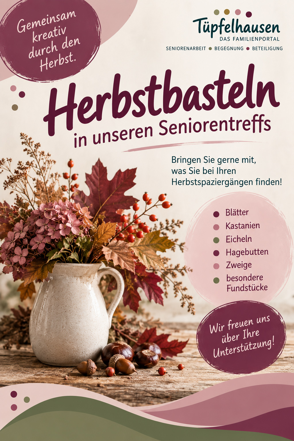 plakat_herbstbasteln_seniorentreff Handout zum KSC-Vereinsfest am 12. September 2026 in Knautkleeberg mit der mobilen Seniorenarbeit von Tüpfelhausen